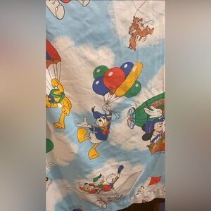 Vtg Walt Disney "Mickey Air Mobile" TWIN FLAT SHEET
